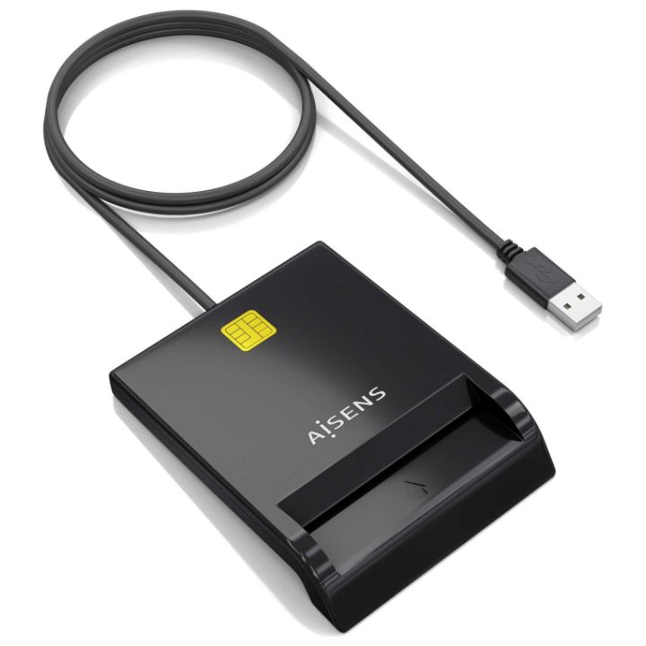 AISENS Smart Card Reader, Black