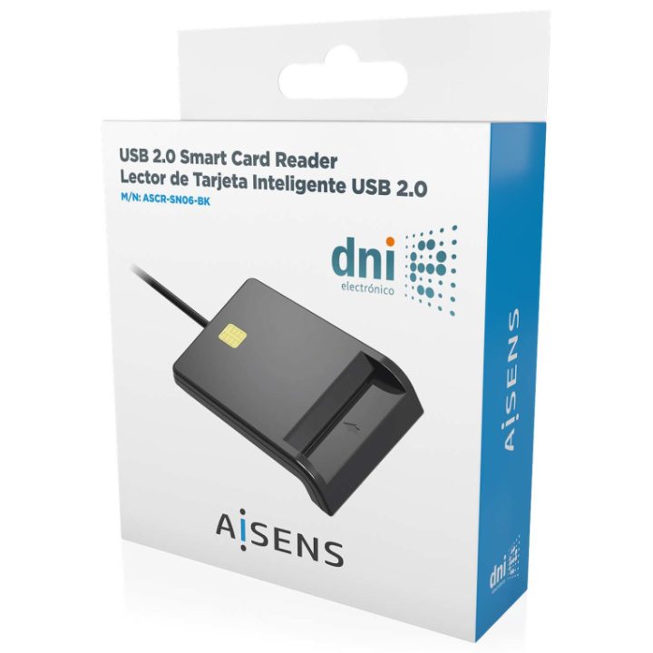 AISENS Smart Card Reader, Black