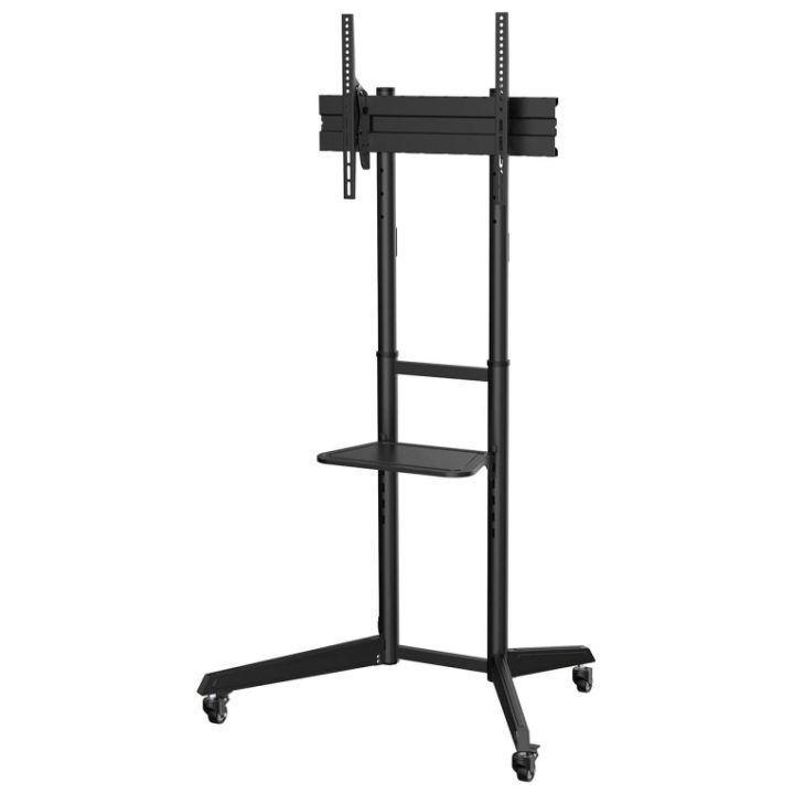 AISENS ECO Floor Stand with Wheels, DVD Tray for Monitor/TV 50kg…
