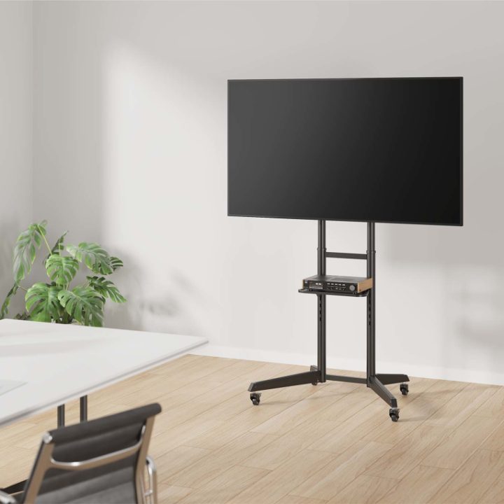 AISENS Soporte de Suelo ECO con Rueda, Bandeja para DVD para…