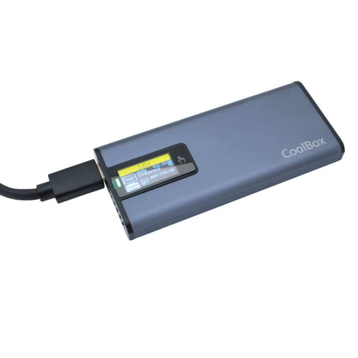 CoolBox CAIXA/CARCAÇA SSD M.2 NVME/SATA LCD MINICHASE PS32 USB3.2…