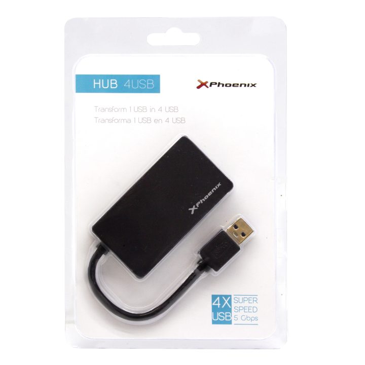 Phoenix Technologies Hub Phoenix USB 4-Port USB 3.0 Portable