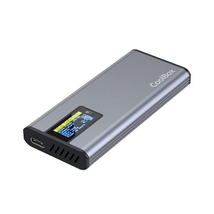 CoolBox M.2 NVME/SATA LCD SSD ENCLOSURE/CASE MINI CHASE PS32 USB3.2…