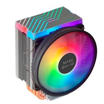 Dissipador de CPU Mars Gaming Dual ARGB, 4 Heatpipes HCT, TDP 160 W…