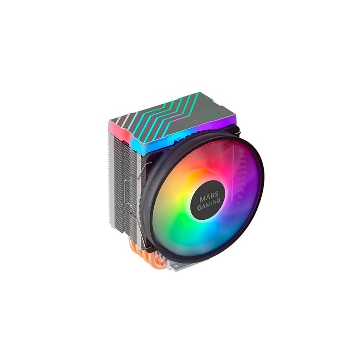 Mars Gaming Dual ARGB CPU Cooler, 4 HCT Heatpipes, 160 W TDP…