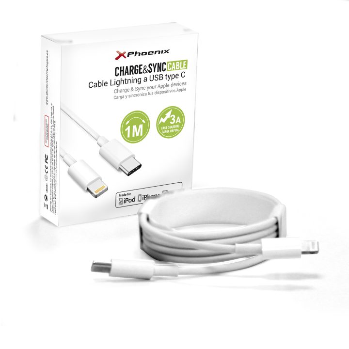 Phoenix Technologies MFi Certified Fast Charging 3A and Data USB -…