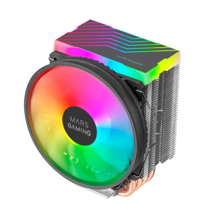 Dissipador de CPU Mars Gaming Dual ARGB, 4 Heatpipes HCT, TDP 160 W…