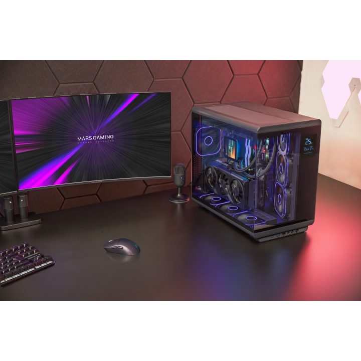 Mars Gaming MCREVPRO Black Midi Tower PC Case