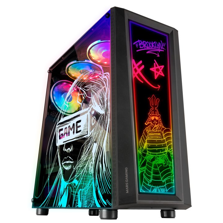 Mars Gaming MC-ART Negro, Caja PC Gaming ATX, Doble Cristal Templado…