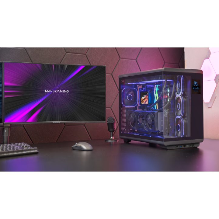 Mars Gaming MCREVPRO Black Midi Tower PC Case