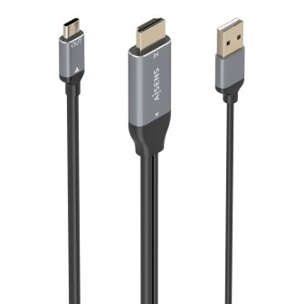 AISENS Cable Conversor Aluminio HDMI V2.0 A USB-C 4K@60HZ…