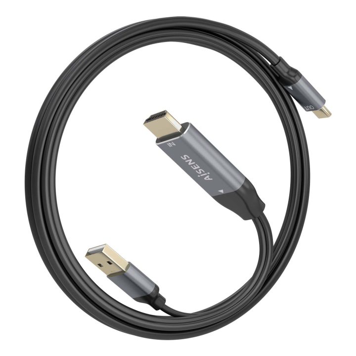 AISENS Cable Conversor Aluminio HDMI V2.0 A USB-C 4K@60HZ…