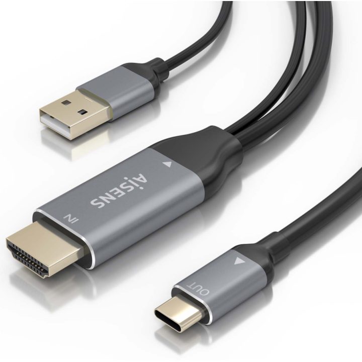 AISENS Cabo Conversor Alumínio HDMI V2.0 para USB-C 4K@60HZ…