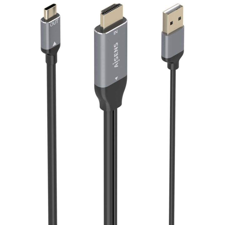 AISENS Cabo Conversor Alumínio HDMI V2.0 para USB-C 4K@60HZ…