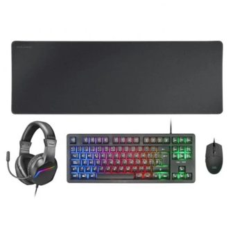 Mars Gaming MCP-RGB3, Gaming Pack Fixed RGB Keyboard + RGB Flow…