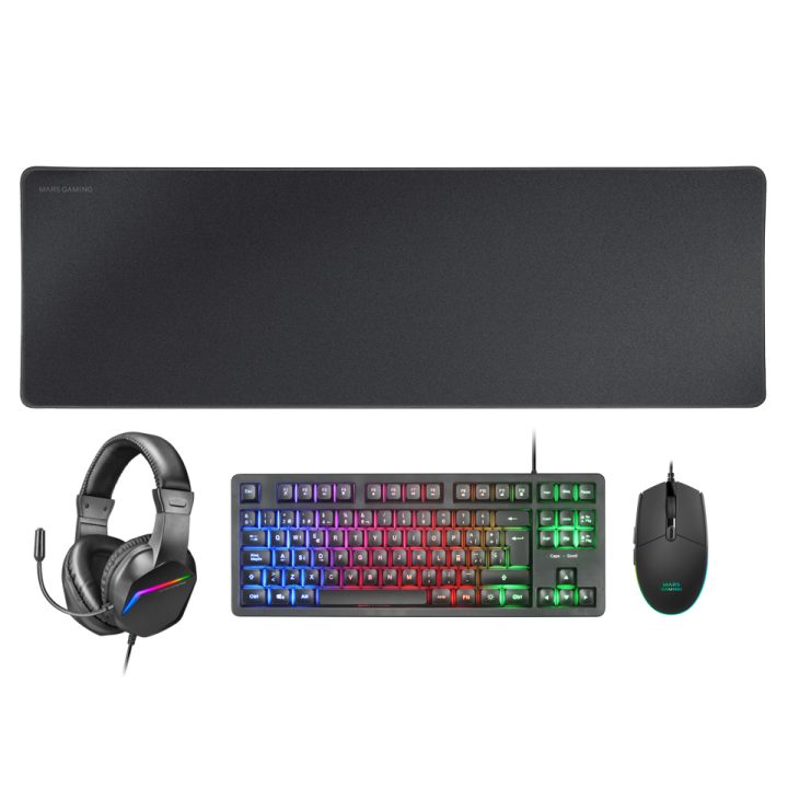 Mars Gaming MCP-RGB3, Pack Gaming Teclado Fixed RGB + Rato Gaming RGB…