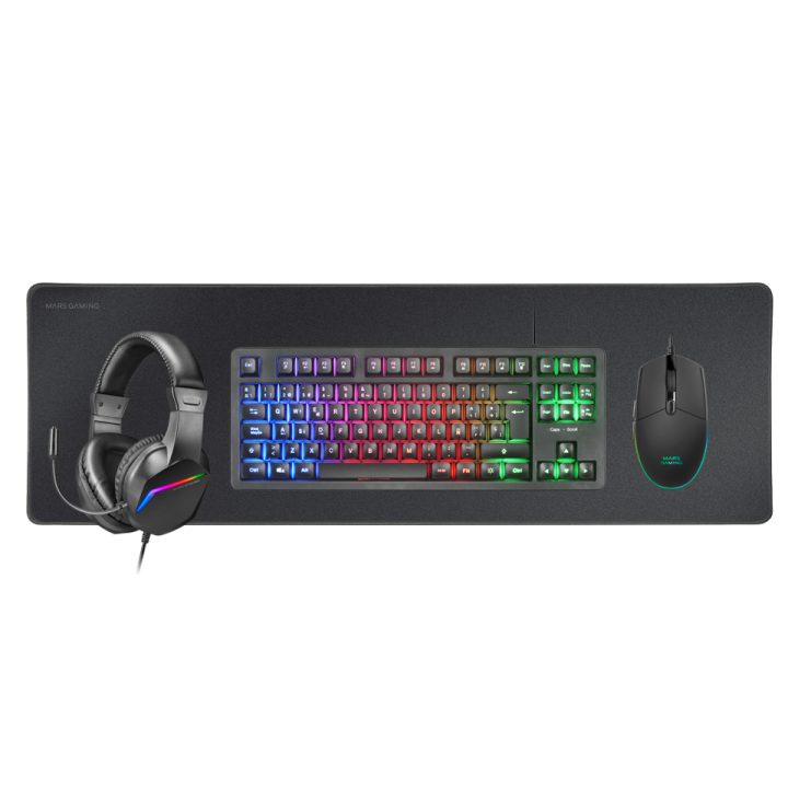 Mars Gaming MCP-RGB3, Pack Gaming Teclado Fixed RGB + Rato Gaming RGB…