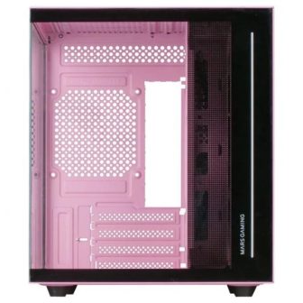 Mars Gaming MC-VIEW Pink, Micro-ATX Gaming Mini-Tower Case, 90°…