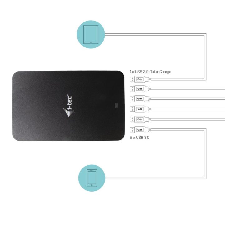 i-tec USB Smart Charger 6x USB-A Port 52W