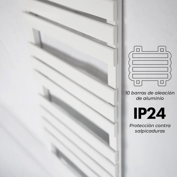 Yoevu - Low Consumption Electric Heated Towel Rail 500W IP24 White…