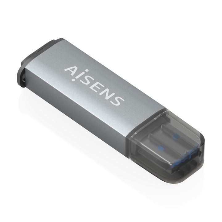 AISENS SD, Micro SD, MMC, RS-MMC, MMC Micro Card Reader, USB-A, Gray
