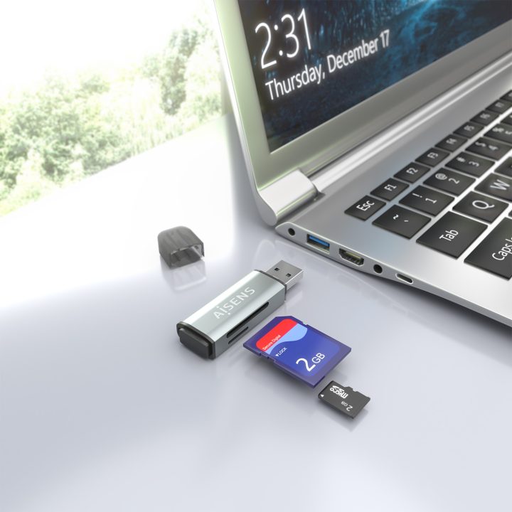 AISENS Leitor de Cartões SD, Micro SD, MMC, RS-MMC, MMC Micro, USB-A…