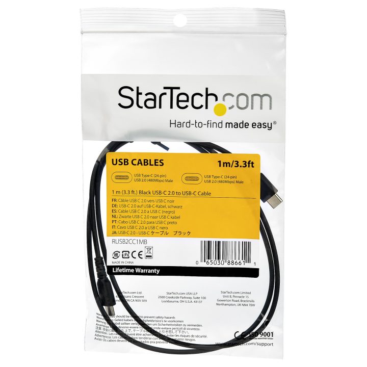 StarTech.com 1m USB-A to USB-C Charging Cable - Heavy Duty USB 2.0…