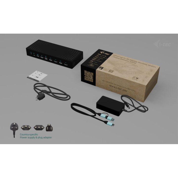 i-tec Universal 5x 4K/60Hz Display Docking Station + Power Delivery…