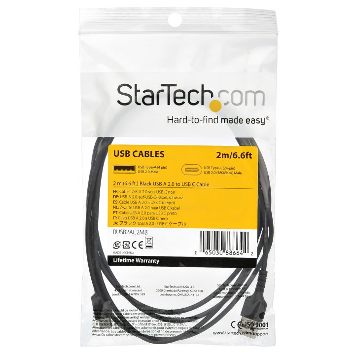 StarTech.com Cabo de Carregamento USB-A para USB-C de 1m - Cabo de…