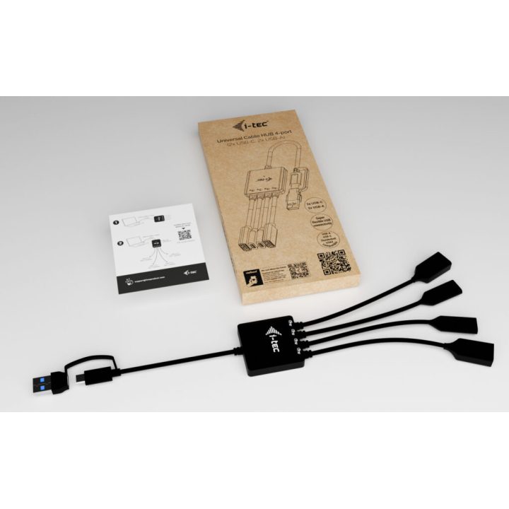 i-tec USB-C/USB-A Cable HUB 4 portas (2x USB-C, 2x USB-A)