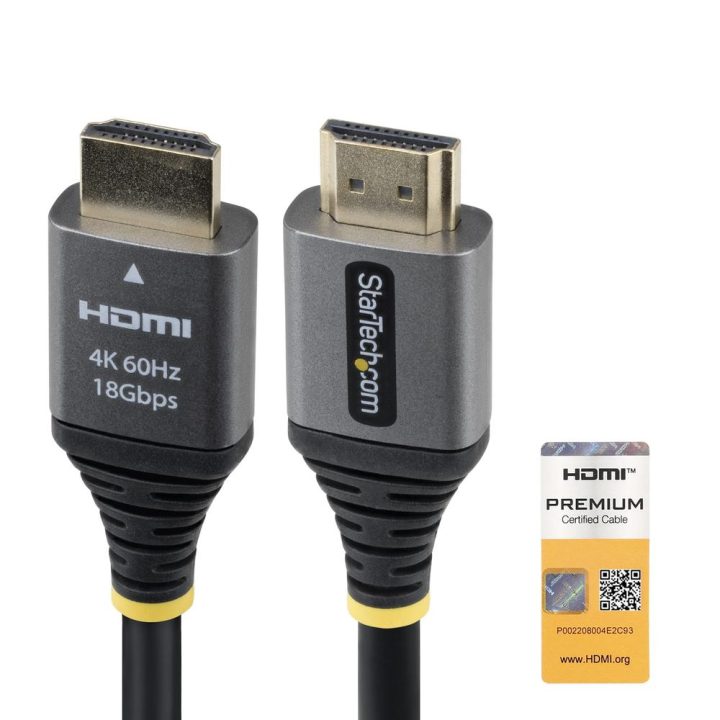 StarTech.com Cable de 1m HDMI 2.0 Certificado Premium - Cable HDMI…