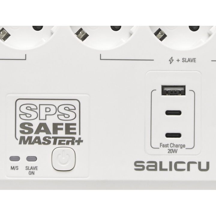 Salicru SPS SAFE MASTER+ White 6 AC Outlets 230 V 1.4 m