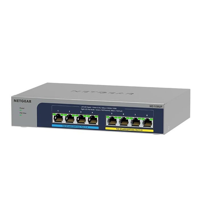 NETGEAR MS108UP Não gerido 2.5G Ethernet (100/1000/2500) Alimentação…