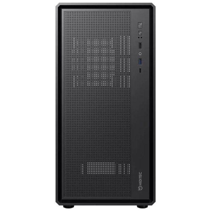 Hiditec h4 air ATX Gaming PC Case Tempered Glass Black (CHA010063)