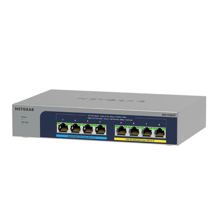 NETGEAR MS108UP Não gerido 2.5G Ethernet (100/1000/2500) Alimentação…