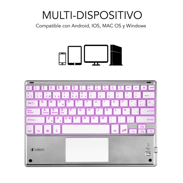 Subblim sub-kbt-SMBT50 Wireless Tablet Keyboard