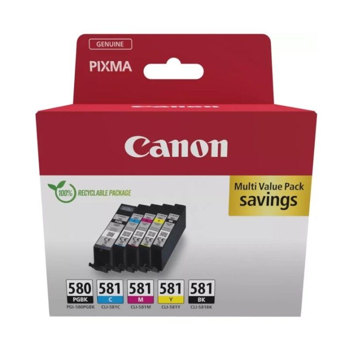 Canon 2078C007 Ink Cartridge 5 Piece(s) Original Black, Blue, Cyan…