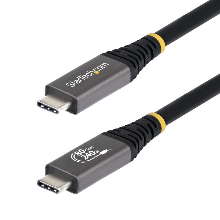 StarTech.com Cabo USB4 50cm - Cabo USB-C Certificado USB-IF - 80Gbps…