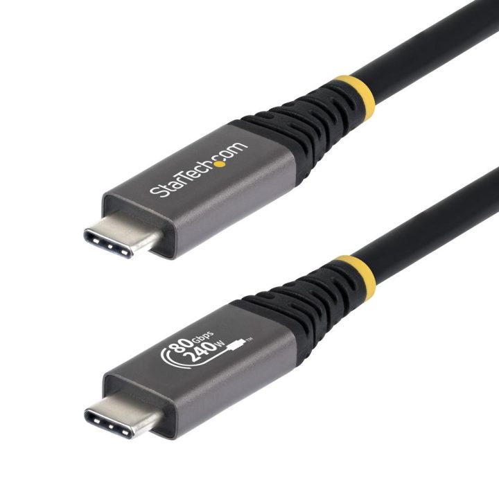 StarTech.com Cabo USB4 50cm - Cabo USB-C Certificado USB-IF - 80Gbps…