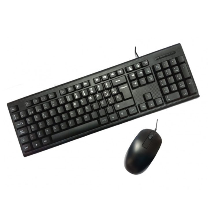 PC Case USB Keyboard + Mouse Kit Black pcc-ktr-001