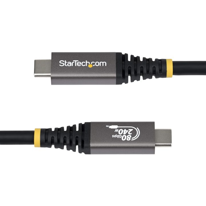 StarTech.com Cabo USB4 50cm - Cabo USB-C Certificado USB-IF - 80Gbps…