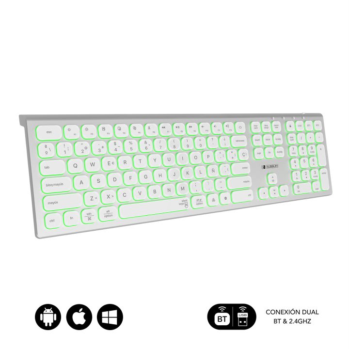 Subblim Teclado Bluetooth/2.4G Master iluminado Ext P/B…
