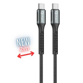 Qcharx international Cabo qcharx prague USB-C-2m - liga de alumínio…