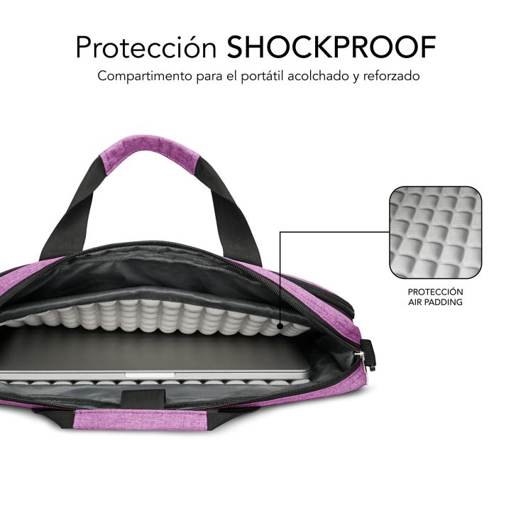 Subblim Maleta para Computador Air Padding Laptop bag 15,6" Rosa…