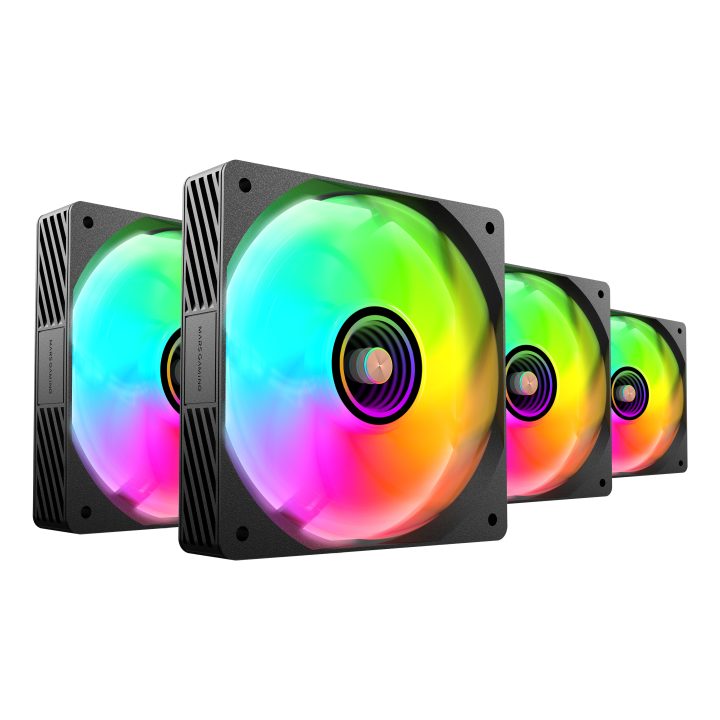Mars Gaming MFSI4KIT PC Cooling System Computer Case Fan 12 cm Black