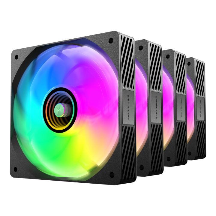 Mars Gaming MFSI4KIT PC Cooling System Computer Case Fan 12 cm Black