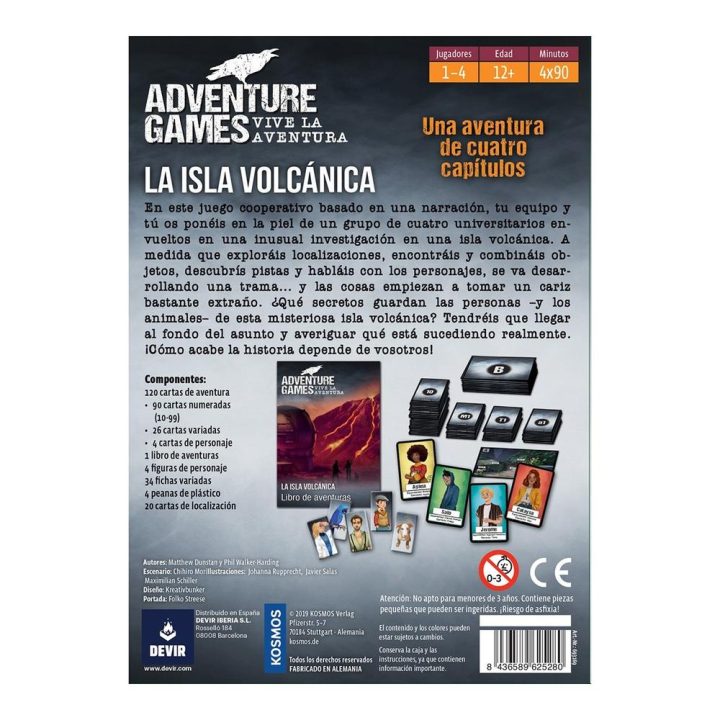 Devir Jogo de tabuleiro Adventure Games: A Ilha Vulcânica (BGAGVOLSP)