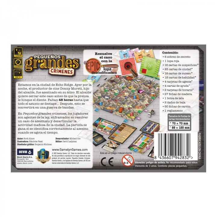 Devir Board Game Small Great Crimes (BGPGCSP)