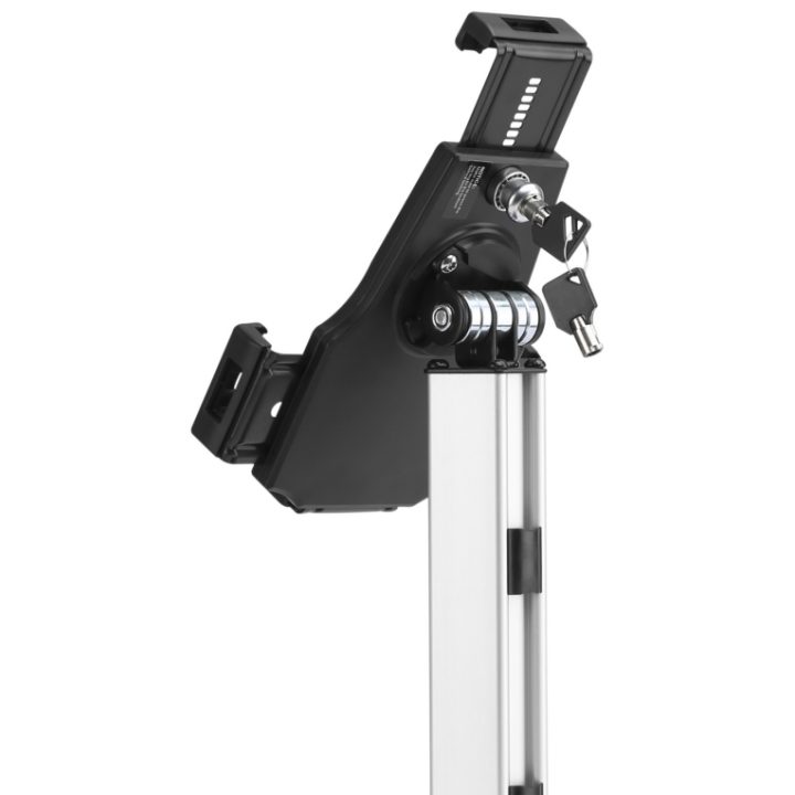Suporte de Mesa Antirroubo Ajustável (1 Pivô) para Tablet, Preto