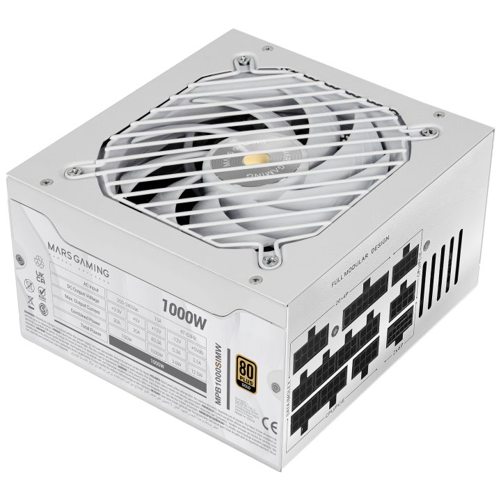 Mars Gaming MPB1000SIMW Power Supply Unit 1000 W 24-pin ATX ATX White